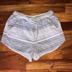 Abercrombie and Fitch striped linen shorts